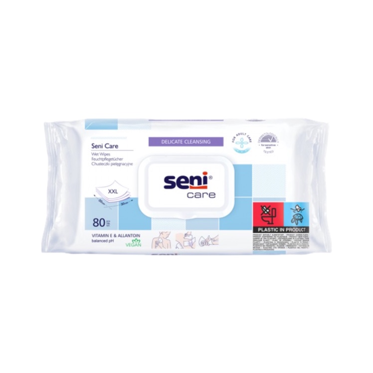 Seni Care Feuchttücher, 80 Stück